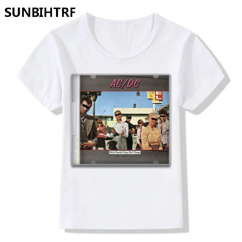 

2018 Children's ACDC ROKE BAND Cool Tee Shirts Big Boy and Girl Short Sleeve Tops Tee Kids Tops Baby Casual Clothes