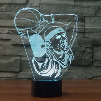 

Novelty Gift USB 7 Color Changing Play Basketball Model LED 3D Night Light Touch Switch Table Desk Lamp Children Gift