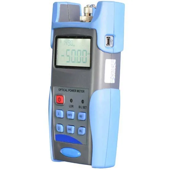 

FF-3216A Handheld Optical Power Meter -70 to +6 dBm, FC/SC/ST Connectors, can Save & Download Testing Records, Support SM & MM