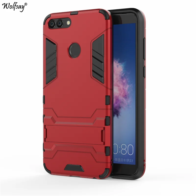 

Wolfsay Cover Huawei P Smart 2018 Case Slim PC + Soft Rubber Armor Phone Case For Huawei Enjoy 7S Cover for Huawei P Smart Shell