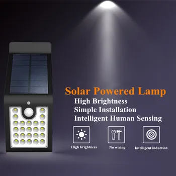 

Outdoor Lighting Waterproof Solar Lamp LED Solar Power PIR Motion Sensor Wall Light Energy Saving Street Garden Security Lamp