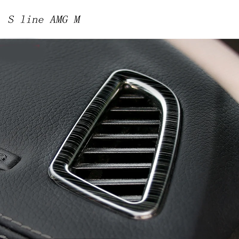 

Car styling front air outlet of the air conditioner sequin accessories stainless steel Stickers For Mercedes Benz C Class W205