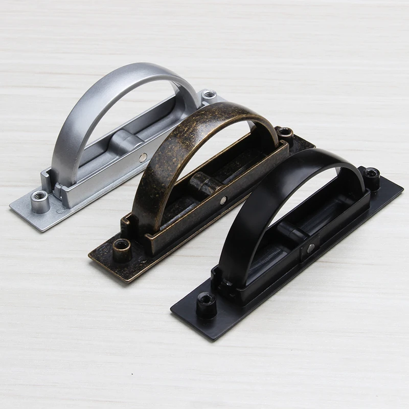 Zinc Alloy Black/Silver/Brown Hidden Door Handles Door Drawer