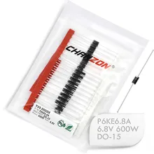 50 шт.) tvs-диоды P6KE6.8A P6KE6.8 600 Вт 6,8 в DO-15(DO-204AC) осевой однонаправленный канал 600 Вт 6,8 вольт