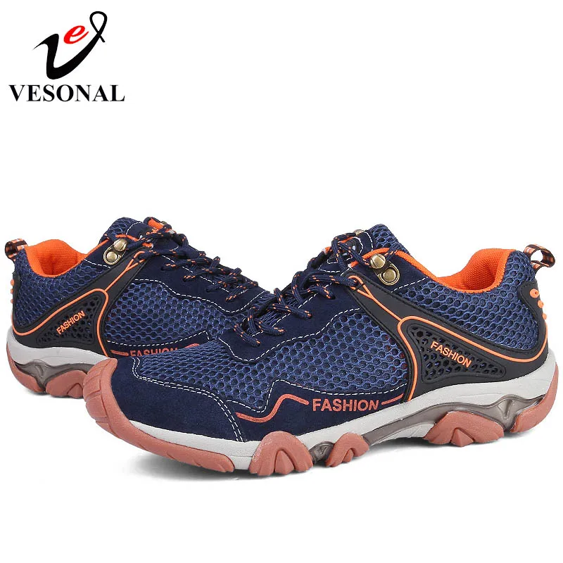 Мужские кроссовки vesal дышащие из сетчатого материала высокого качества для
