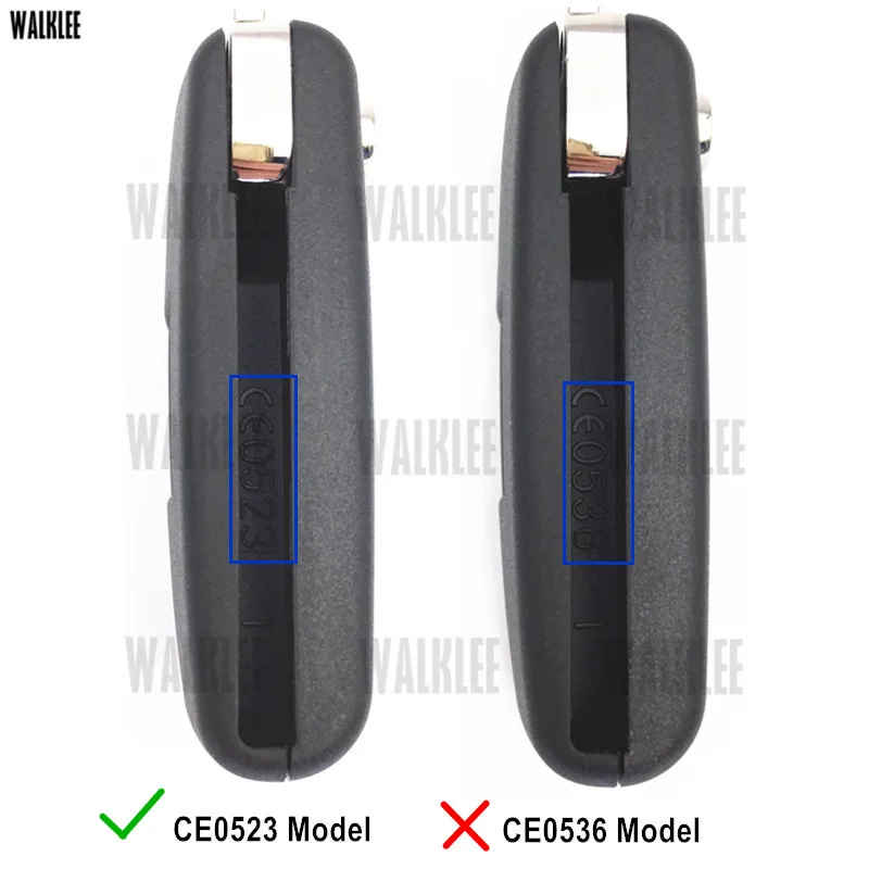 WALKLEE дистанционный ключ для PEUGEOT 207 208 307 308 407 Partner Keyless лампа/светильник кнопка(CE0523, ASK/FSK, HU83/VA2