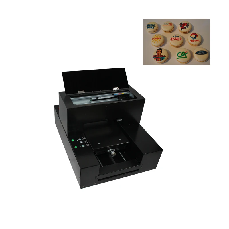 

A4 flatbed printer, with different ink, for food printer