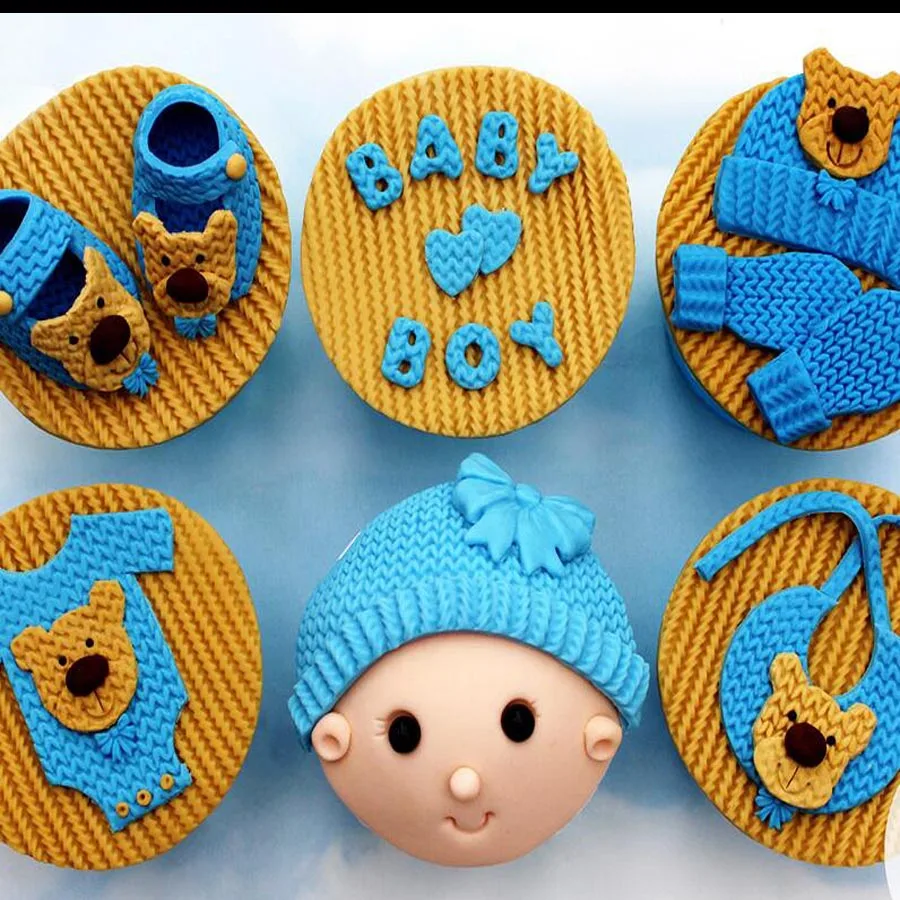 

Sweater Lines Shaped Silicone Cake Mold Embossed Fondant Cake Decoration Pastry Baking Tool Kitchen Chocolate Mold