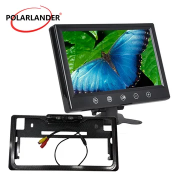 

9" TFT Car Monitor Wireless Transmitter 16 LED Reversing Camera 360 Degree For Japan/US/Korea License Parking Radar HD Desktop