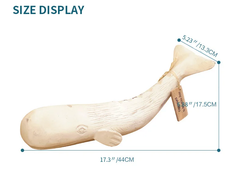 ORZ Ретро Статуэтка Искусство украшение дома аксессуары деревянный КИТ акула игрушка Дельфин офисный Декор украшение на день рождения Рождественский подарок