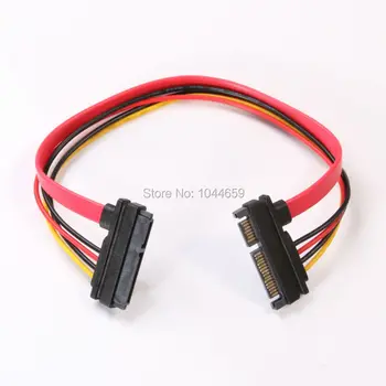 

High quality 22Pin Male to Female 7+15 pin SATA Data Power 2 in 1 Extension Cable for computer PC