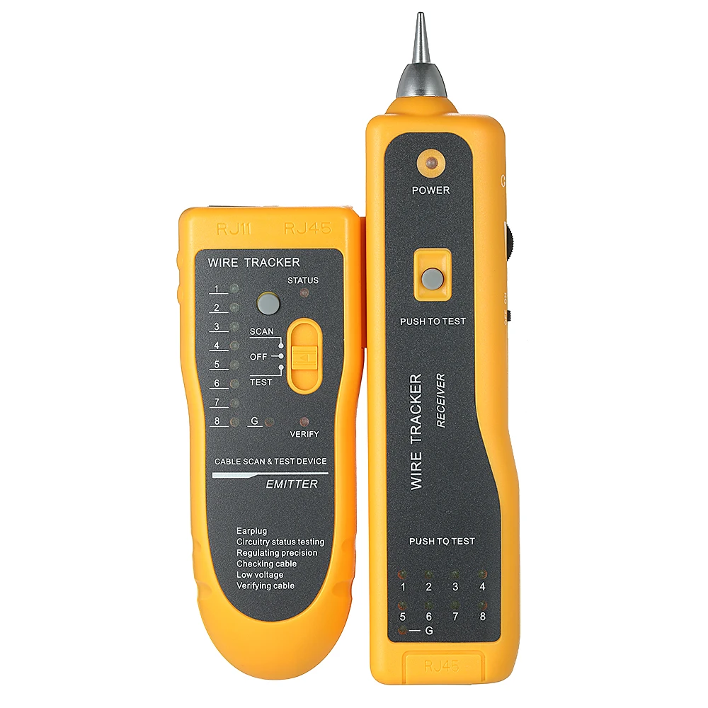 

Communication Network Cable Tester Wire Tracker Line Finder Wire Tracker Tester RJ45 RJ11 Telephone Wire Tracker with Pouch