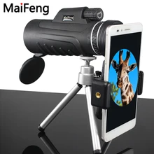 Монокулярный телескоп Телефон 40x60 Открытый HD Видение мощный бинокль телескоп зум Профессиональный охотничий штатив клип штатив