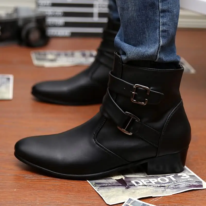 deslizamento white Choque Couro black Botas Absorção Altas Outono Dos Homens Tamanho De Não Brown Pregos Inverno 46 Size39 Sapatos Com Grande Backcamel Casuais w6qB7