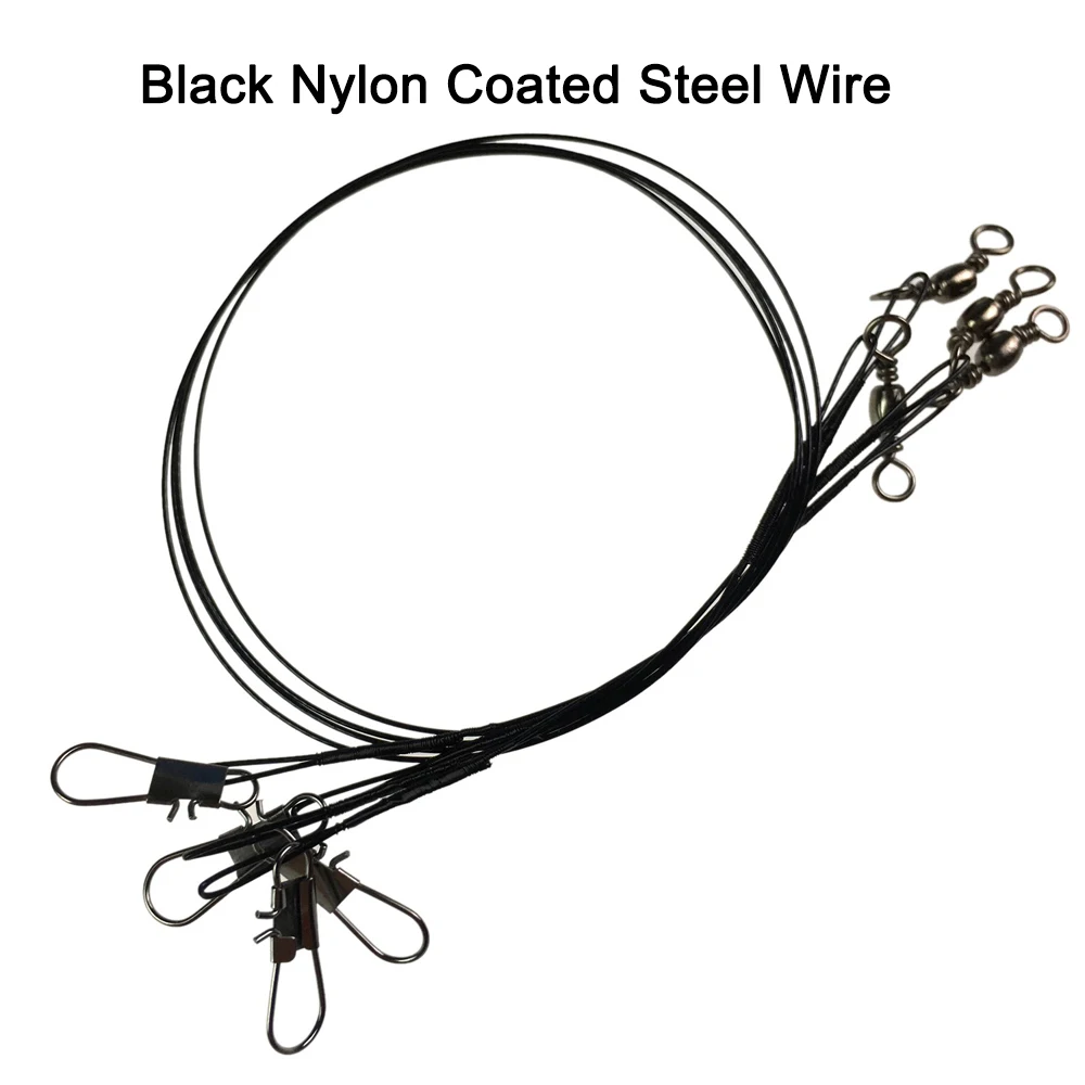 60 шт. рыболовные Вертлюги 17 26 фунтов 15/20/25 см|steel wire leaders|wire leaderfishing line |