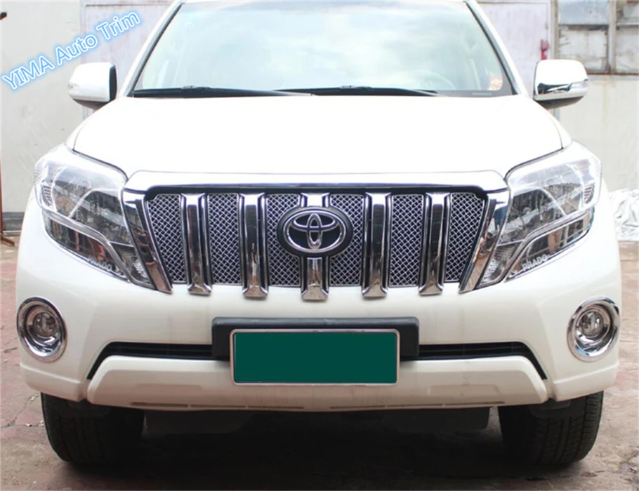 Lapetus для Toyota Land Cruiser Prado FJ150- передняя решетка из нержавеющей стали решетка гриль рамка сотовая сетка накладка 6 шт