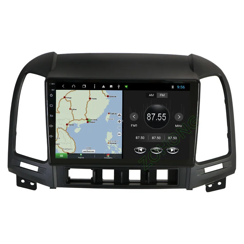 Excellent 9inch PIP Octa Core Android Car DVD Player for Hyundai Santa Fe 2006 2007 2008 2009 2010 2011 2012 Car GPS Navigation Radio WIFI 2
