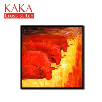 

Cross stitch kits,Embroidery needlework sets with printed pattern,11CT-canvas for Home Decor Painting,Landscape Full NCKS002