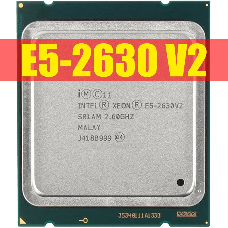 original Intel Xeon E5 2630 V2 Server processor SR1AM 2.6GHz 6-Core 15M LGA2011 E5-2630V2 CPU 100% normal work laptop cpu