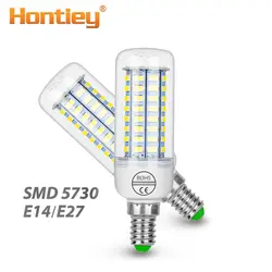 Hontiey E27 светодиодный светильник E14 светодиодный лампы SMD5730 220 V Кукуруза лампы 24 36 48 56 69 72 светодиодная люстра светодиодный светильник для