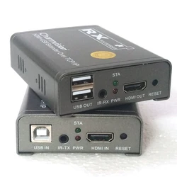 Charmvision extensor de vídeo hdmi, 120m, ip, usb, extensor sobre ip tcp, com controle remoto ir, kvm via stp, utp cat, cat6