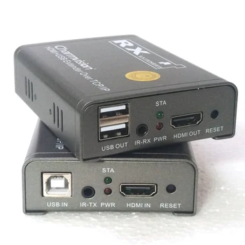 Charmvision IPKVM-120HU 120m IP USB HDMI KVM Extender over TCP IP with IR remote control KVM via STP UTP cat5e cat6 cable