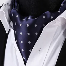 Ascot Tie Cravat Luxury Mens dots Neck Tie Self Tie for Men Wedding Neckties