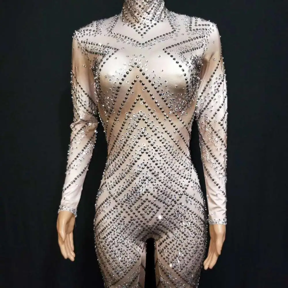 

Female Singer Stage Costume For Women Costume Stage Stripe Loose Pants Jumpsuits Dance Outfit Jazz DJ DS Show Wear Sexy Clothes