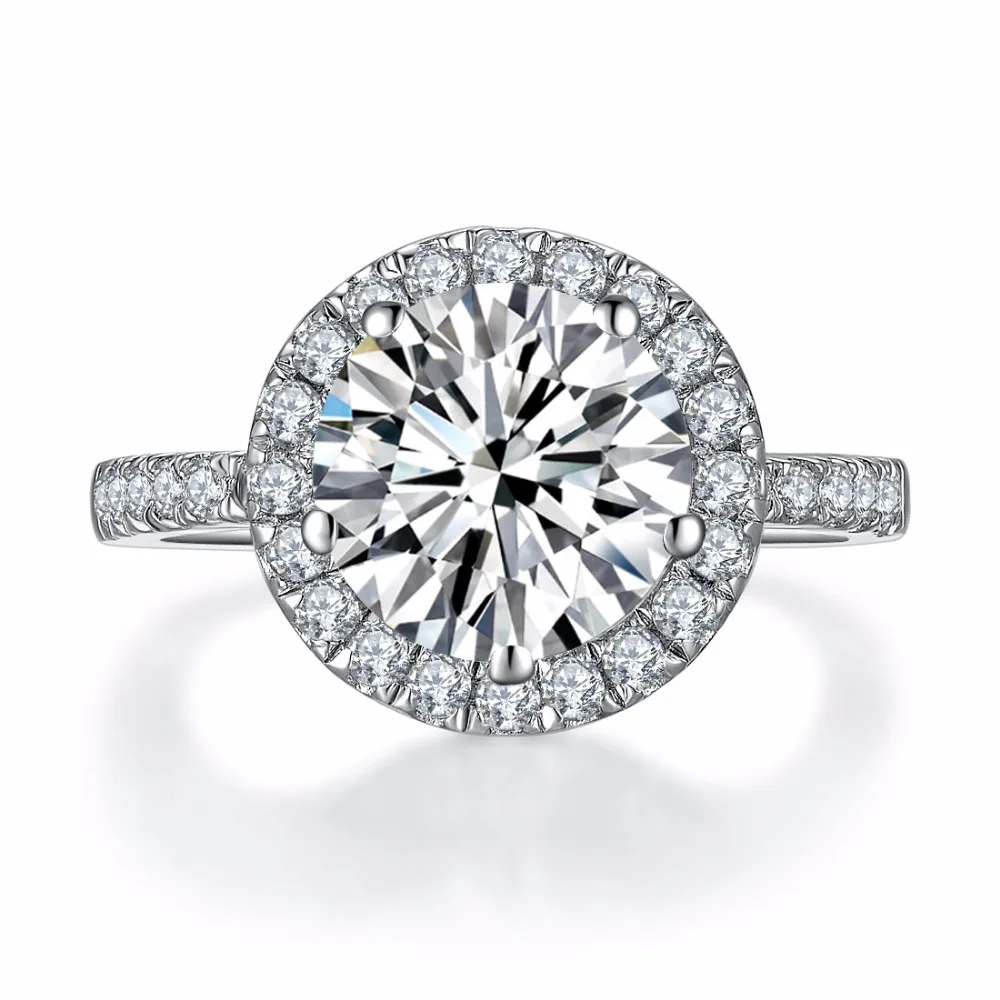 Wholesale 3ct Round 18K Gold Glated Simulate Engagement Hearts and