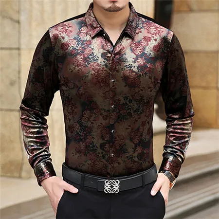 Mu Yuan Yang, новая дизайнерская мужская повседневная приталенная рубашка, модная рубашка с длинным рукавом, рубашки высокого качества, скидка 50%, большой размер 3XL - Цвет: 2202Coffee