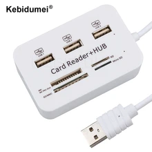 Мульти USB разветвитель концентратор USB комбинированный все в одном 3 порта микро usb-хаб 2,0 комбинированный кардридер для ПК Компьютерные аксессуары высокая скорость