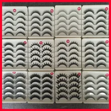 Handmade Cotton Stems False Eyelashes Cross Thick Fake Eyelashes Naturally Long Winged Daily Makeup Tool Eye Lashes