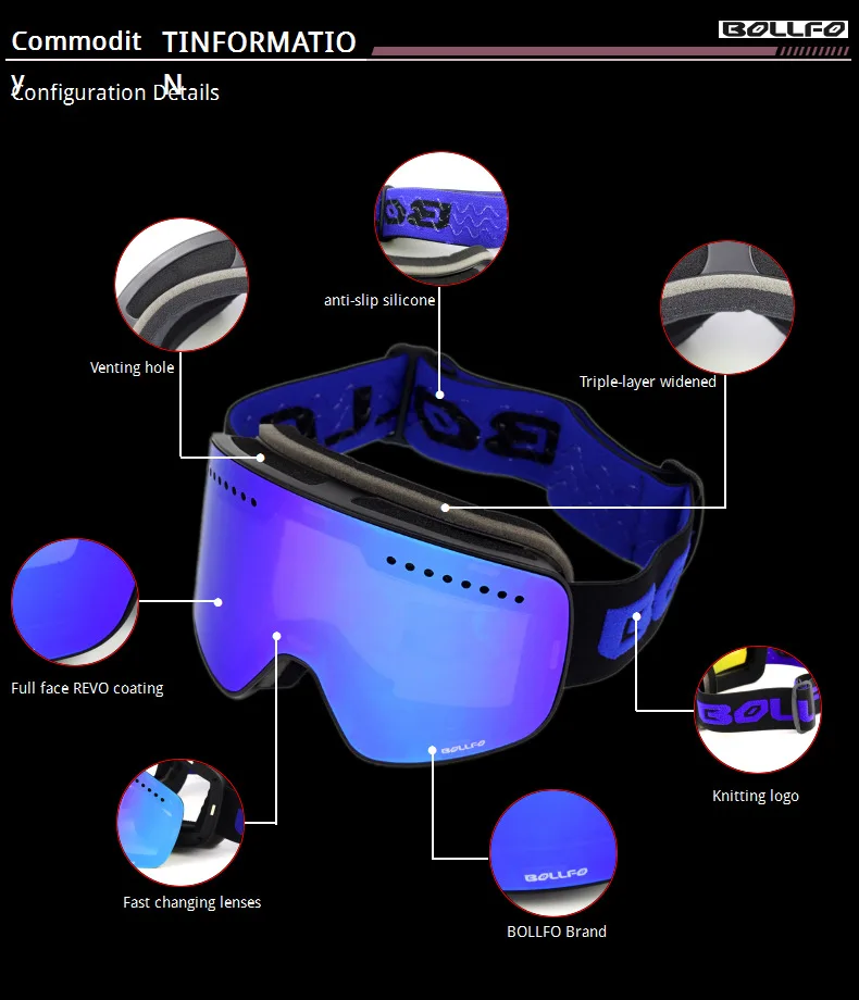 Зимние магнитные лыжные очки bolsfo с двойными линзами, защита от тумана UV400, очки для сноубординга для мужчин и женщин, маска для лица для верховой езды