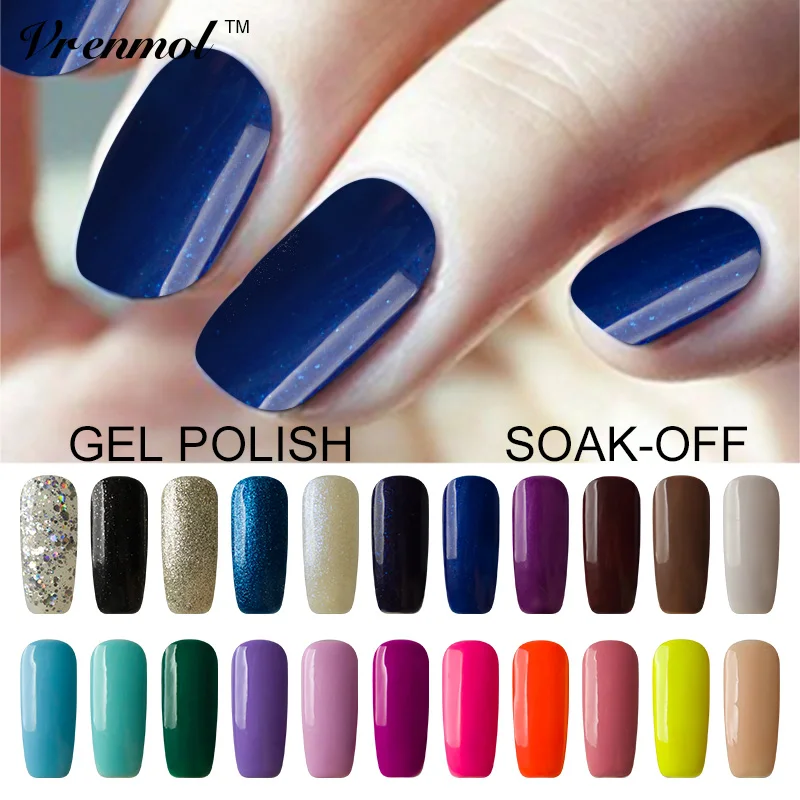 

Vrenmol 1pcs Nail Gel Long Lasting Gel Lacquer DIY Nail Art Shiny Colorful Nail Gel UV Varnish Esmaltes Semi Permanent