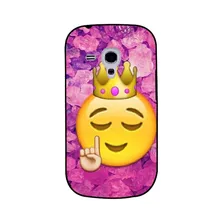 Funny Queen Emoji Cool Popular UV Black Bag Case For Samsung S3 mini