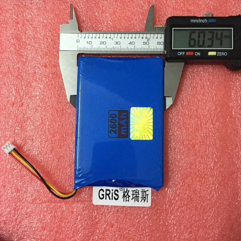 Bateria de Lítio Máquina de Jogo de Vídeo Dvd Móvel Evd Três Fios 3 Bateria Recarregável Li-ion Celular 7.4v 606090 Mah 706090 2600 - Image 3