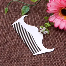 Мужской гребень для волос с бородой и усами из нержавеющей стали