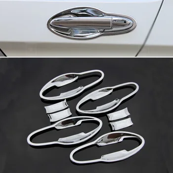 

Door Bowl Handle Cup Decoration For Honda City 2015 2016 Car Styling ABS Chrome Door Bowl Handle Cup Catch Cover Trims 8Pcs/set