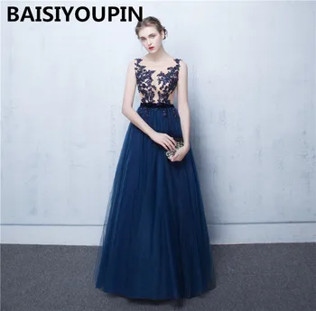 

Latest Party Gowns Designs Vestidos De Festas 2020 Sexy See Through Cap Sleeve Long Evening Dresses with Appliques