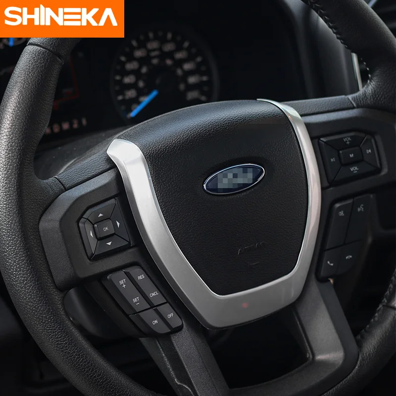 SHINEKA ABS чехлы на руль декоративная отделка наклейка для Ford F150 2015 2016 аксессуары