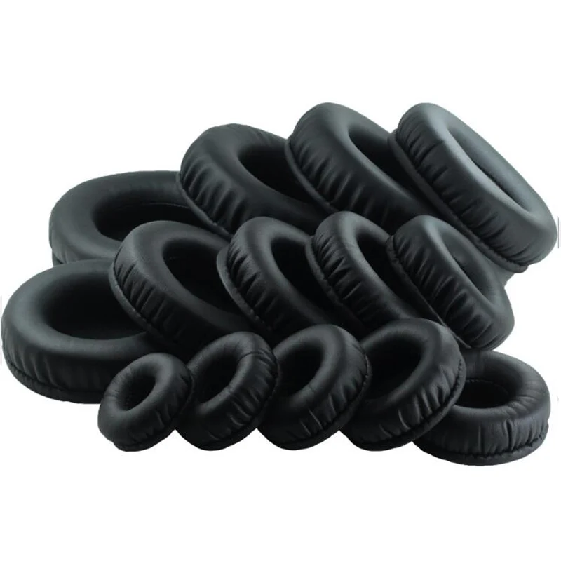 Universal Round Durable Soft Foam Ear Cushions Earpads Cover Black
