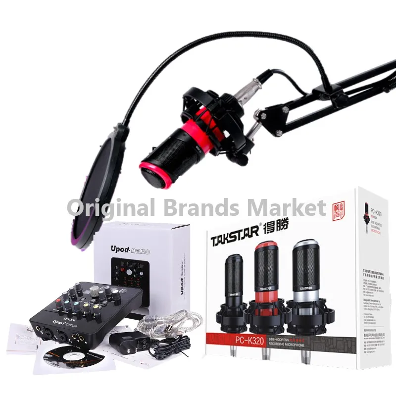 

Takstar PC-K320 and ICON Upod nano sound card side-address microphone computer mic for broadcasting PC recording instrument