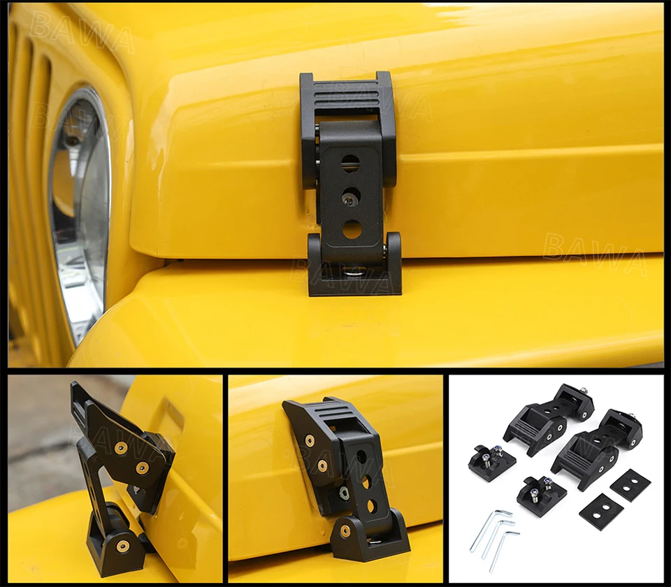 BAWA замок капот для Jeep Wrangler TJ 1997-2006 крышка защелки капота двигателя аксессуары для Jeep Wrangler tj