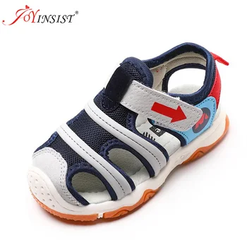

Boys Closed Toe Breathable Mesh Children Shoes sandalia infantil Summer Boys Sandals Leather Shoes For Kids Beach Sandals