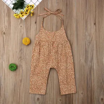 

PUDCOCO Newborn Infant Baby Girl Cute Solid Cotton Floral Dot Jumpsuit Bodysuit Support wholesale