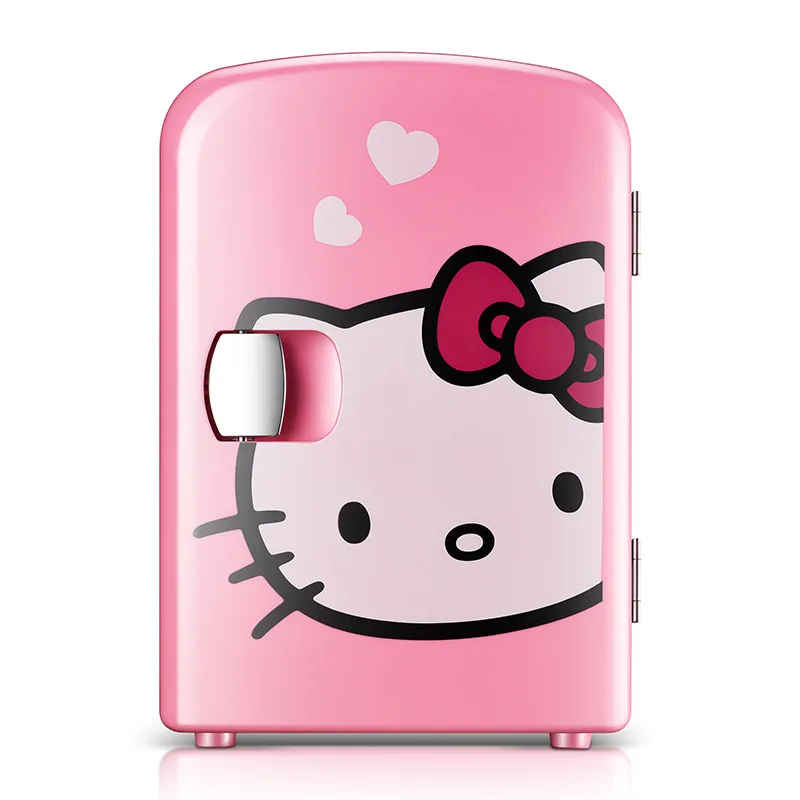 Hello kitty 4L мини-холодильник, Автомобильный Электрический кулер, автомобильный домашний двойной портативный холодильник, Dc 12 В вентилятор для охлаждения, коробка