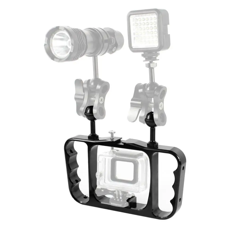 Алюминиевый кронштейн для подводной съемки Insta360 ONE R GOPRO 9/8/MAX 7 6 5 4 3 2/AKASO EK7000 4K