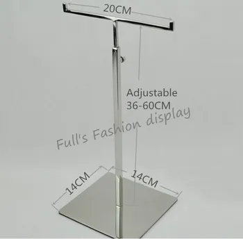 

Wholesale 10pcs high quality stainless steel women bags display stand adjustable Tie/silk scarf/handbag display holder rack