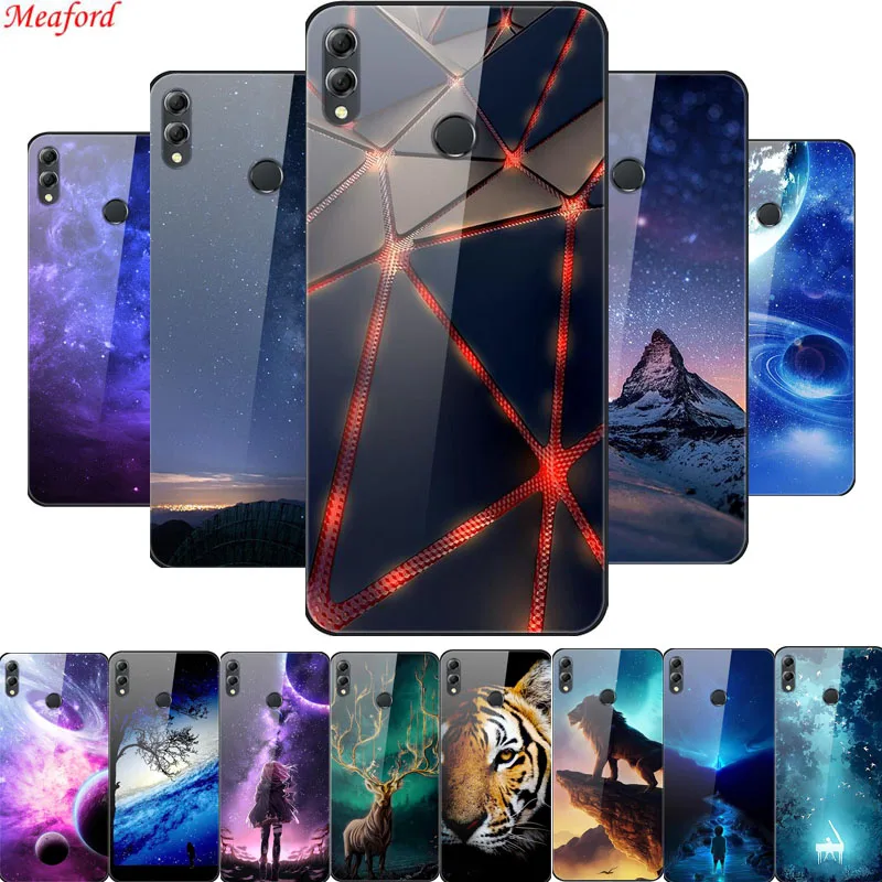 

Case For Huawei Honor 8X Max Case Honor8x Max Funda Luxury Glass Hard Back Cover For Huawei Honor 8X Case 8 X TPU Bumper Coque