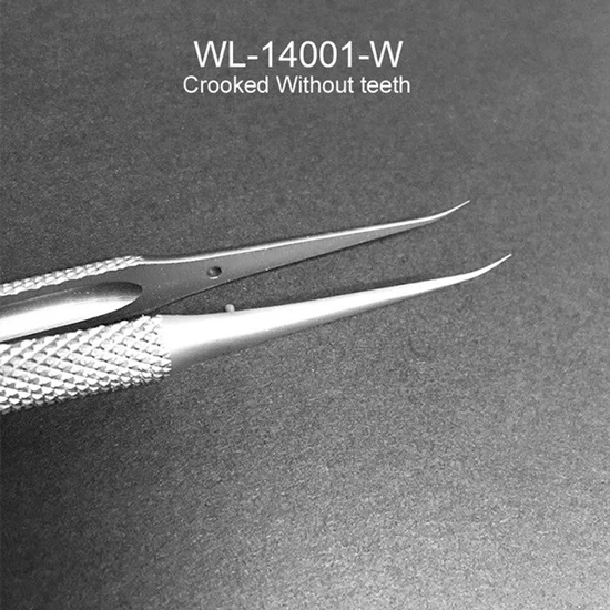 WL Высокоточный Пинцет для обслуживания специальный изгиб прямой 0,1 мм из нержавеющей стали BGA материнская плата Летающий провод пинцет - Цвет: WL-14001-W